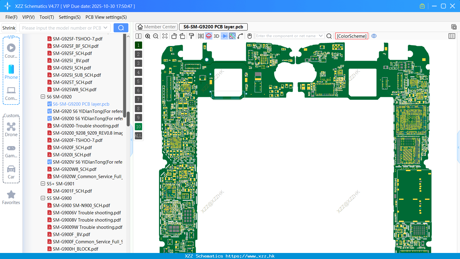 Samsung S6-SM-G9200 PCB Layer